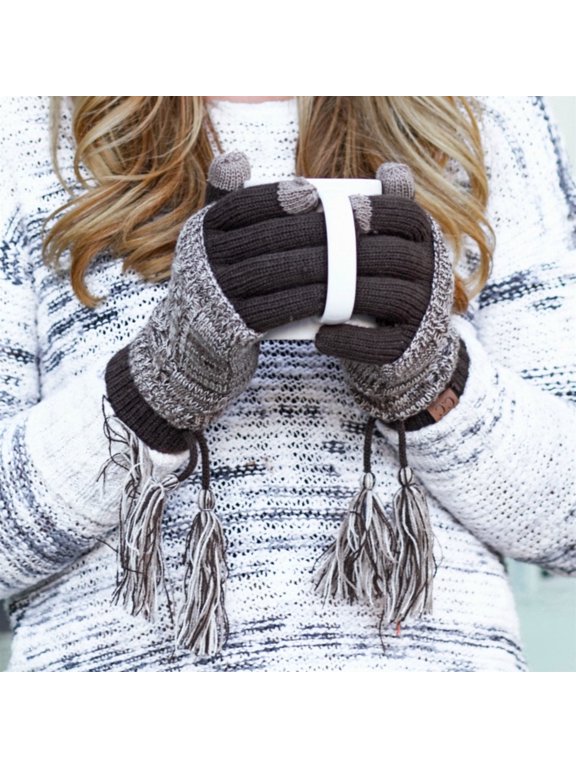 CC Touchscreen Glove w/ Cuff & Tassel