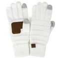 thumbnail image 1 of C.C Touchscreen Winter Gloves for Women, White, 1 of 6