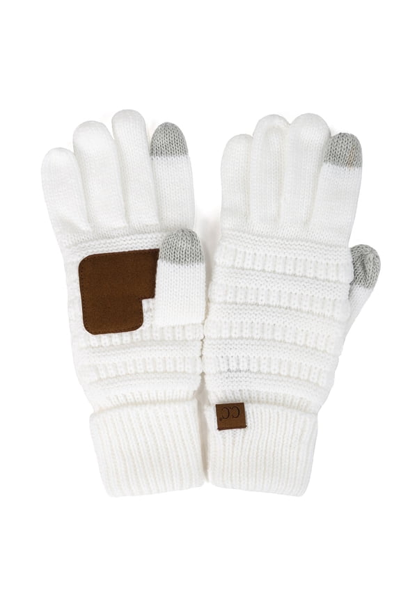 Touchscreen Winter Gloves for Women, White