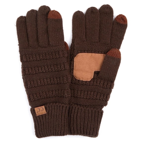 C.C Touchscreen Winter Gloves for Women, Brown