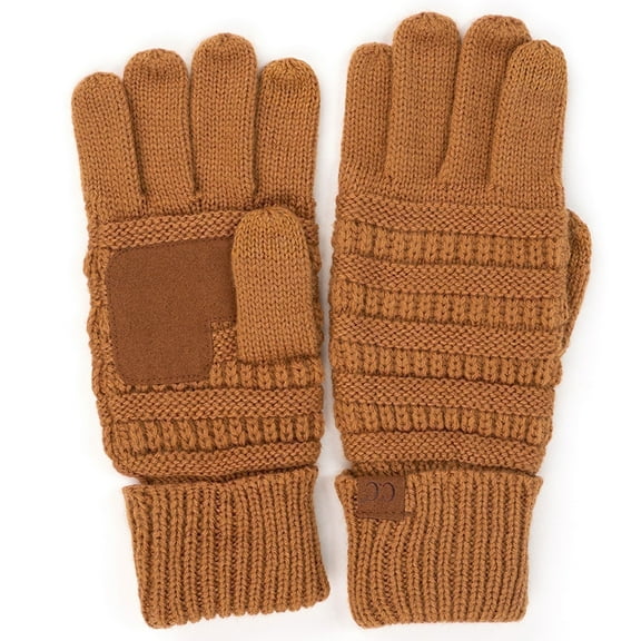 C.C Touchscreen Winter Gloves for Women, Golden Walnut