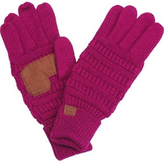 C.C Touchscreen Winter Gloves for Women, Hot Pink