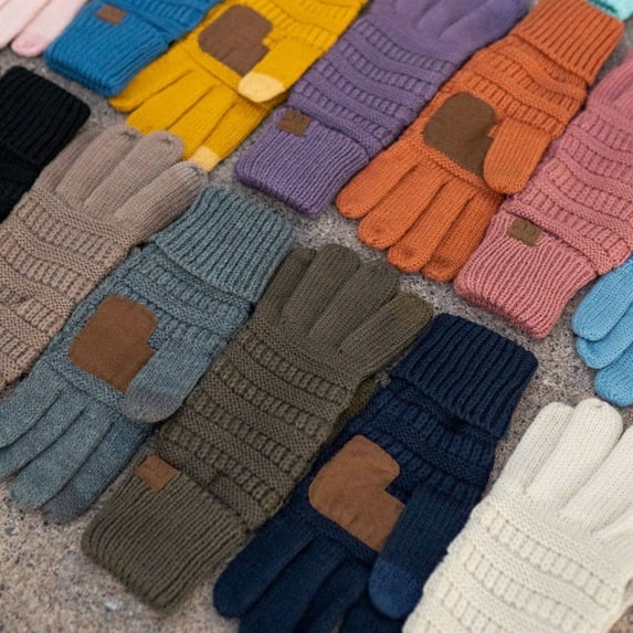 C.C Touchscreen Winter Gloves for Women, Black