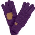 thumbnail image 1 of C.C Touchscreen Winter Gloves for Women, Dark Purple, 1 of 6