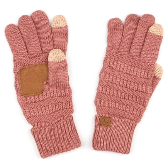 C.C Touchscreen Winter Gloves for Women, Mauve
