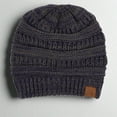 thumbnail image 1 of C.C Two-Tone Super Soft Beanie Comfortable Cozy Hat, Navy Grey, 1 of 5