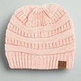thumbnail image 1 of C.C Two-Tone Super Soft Beanie Soft Knit Fit Hat, Rose, 1 of 5