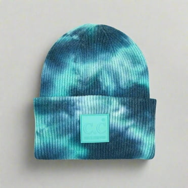 CC Unisex Basic Tie Dye Beanie Hat for Kids and Adults