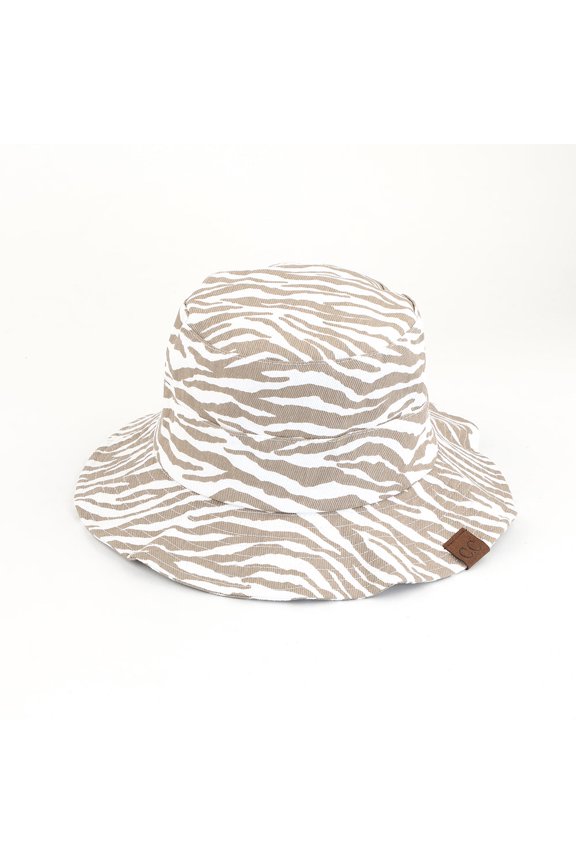 CC Zebra Bucket Hat, Black, One Size