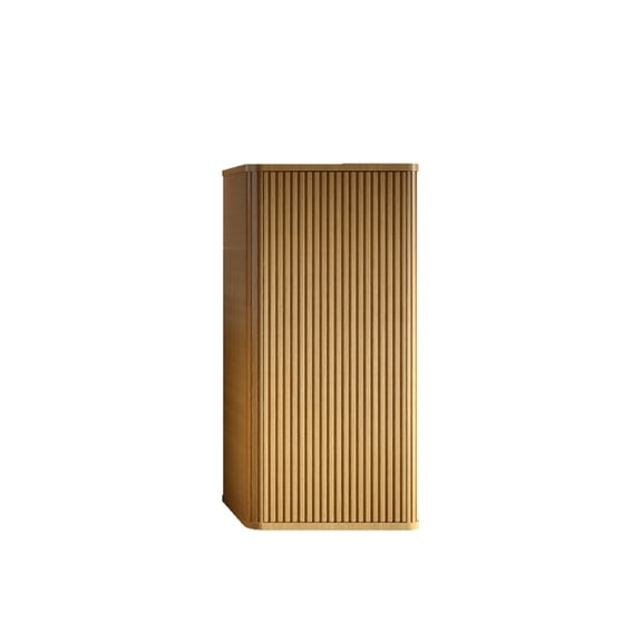 CC0414S306 Natural Oak Bathroom Floating Side Cabinet, Wall-mounted Storage Cabinet for Small Spaces, Pre-assembled