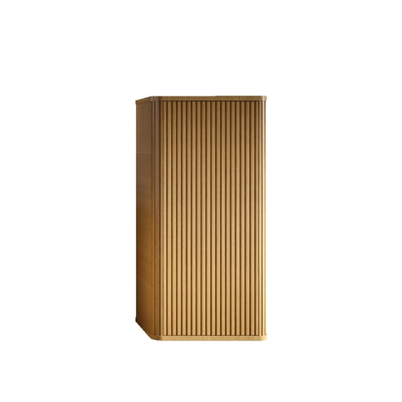 CC0414S306 Natural Oak Bathroom Floating Side Cabinet, Wall-mounted Storage Cabinet for Small Spaces, Pre-assembled