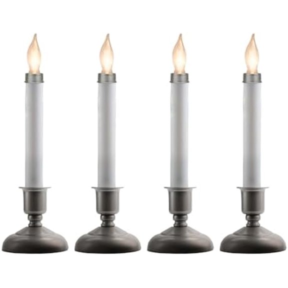 CC201PR4 IMC Cape Cod Electric Window Candle, Pewter, 9.5" (Pack of 4)$$Home Decor, Kitchen, & Other