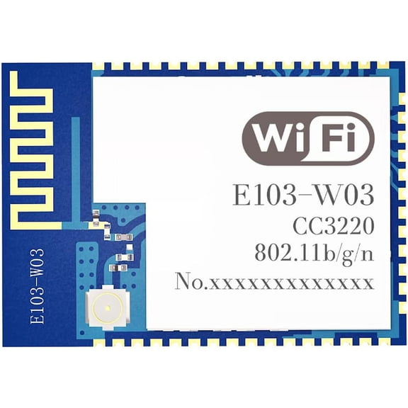 CC3220R 2.4G Serial to WiFi Module SMD E103-W03 18dbm at Command MQTT Modbus TCP UDP Websocket Connect TSL/SSL 4 Way STA