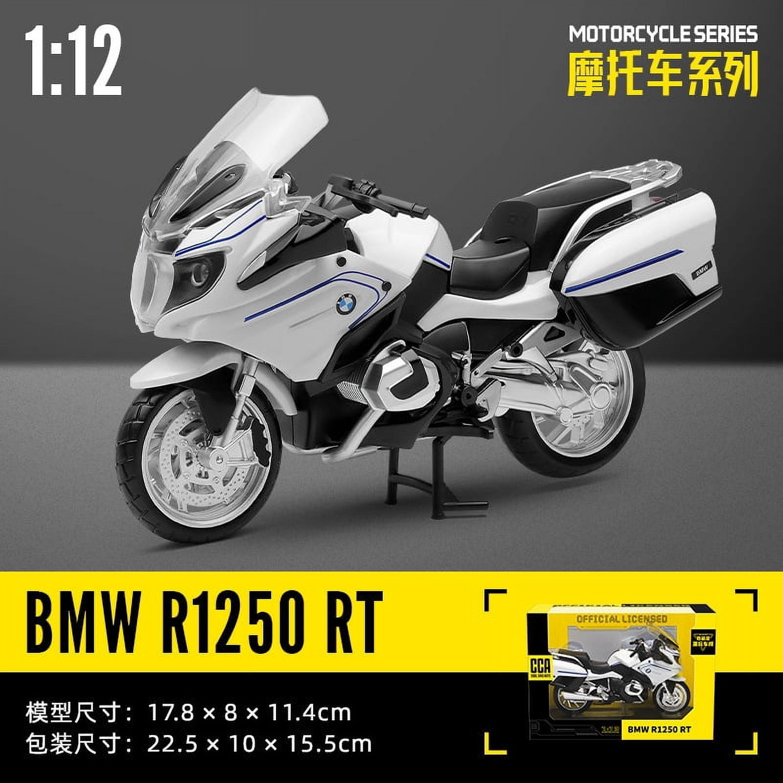 CCA 1:12 BMW R1250RT Motorcycle Alloy Diecast Model Simulation Collect Hobby Model Ornaments Gift For Friend Boys Display