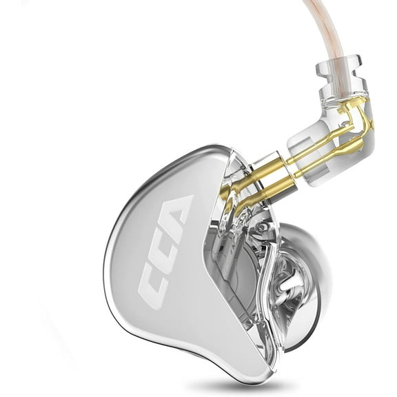 CCA CRA in Ear Monitor Headphones, Ultra-Thin Diaphragm Dynamic Driver IEM Earphones, Clear Sound & Deep Bass, Wired Gaming Earbuds with Tangle-Free Detachable Cable for Singer Musicians Drummers DJ