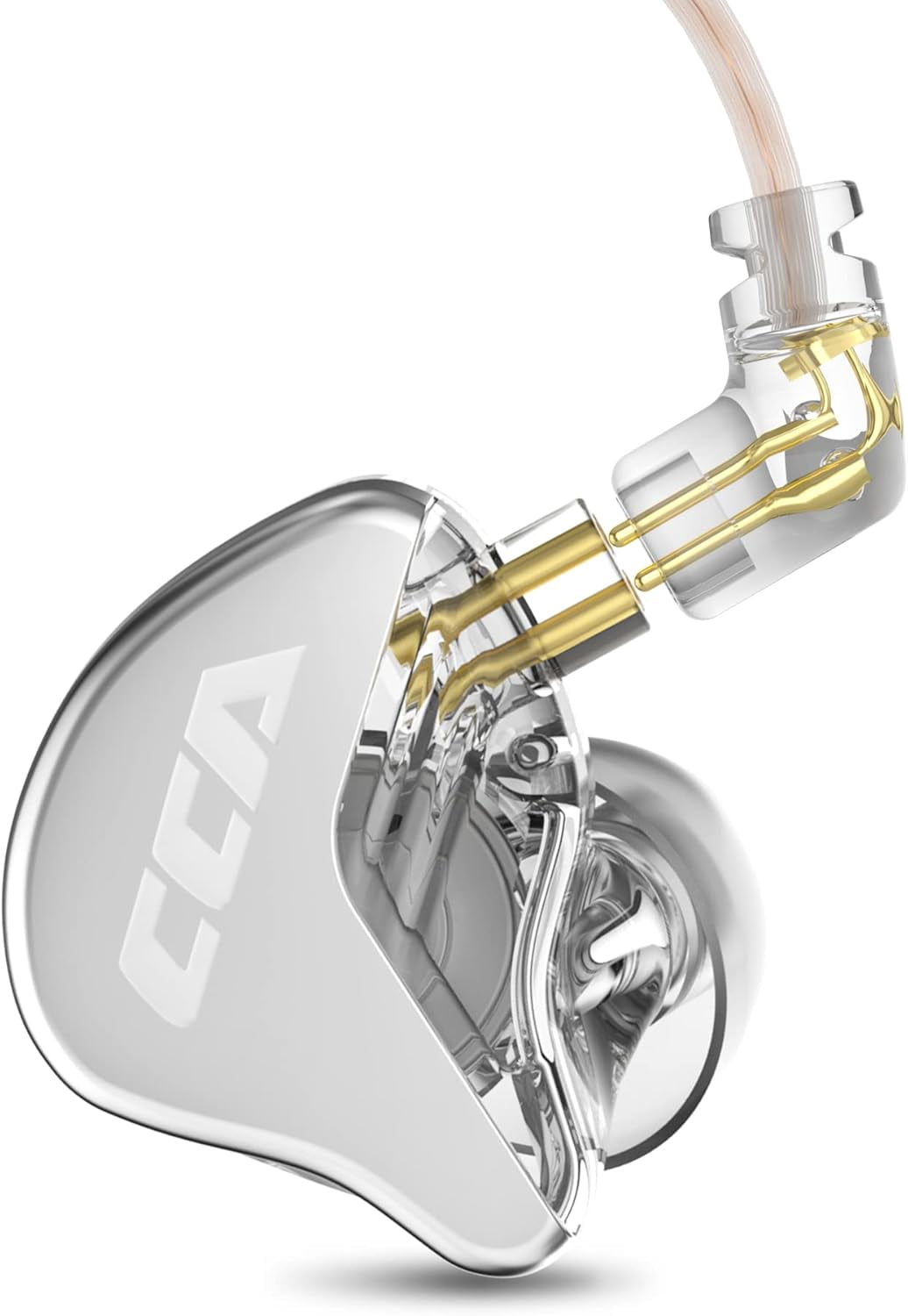 CCA CRA in Ear Monitors Headphones Ultra-Thin Diaphragm Dynamic Driver Super Bass Clear Sound Earbuds Wired IEM Earphones with Detachable Cable for Singer Musician DJ Stage Church