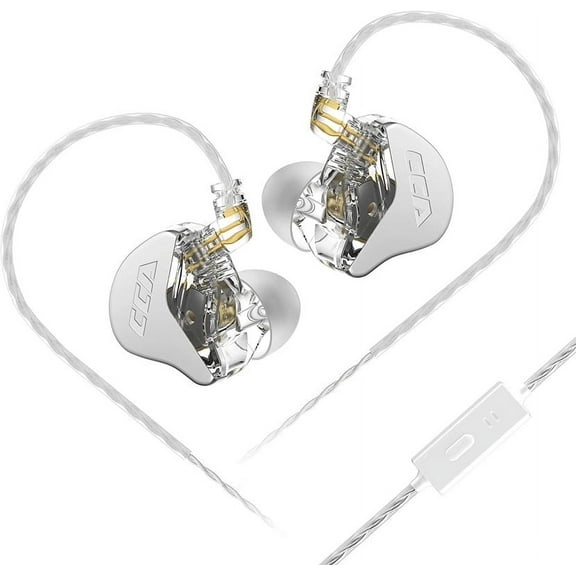 CCA CRA in Ear Monitors Headphones Ultra-Thin Diaphragm Dynamic Driver Super Bass Clear Sound Earbuds Wired IEM Earphones with Detachable Cable for Singer Musician DJ Stage Church