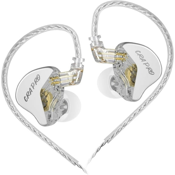 CCA CRA PRO in Ear Monitor Headphones, Ultra-Thin DLC Diaphragm Dynamic Driver Gaming Earbuds, Clear Sound & Deep Bass, IEMS for Singer Musicians Drummers DJ