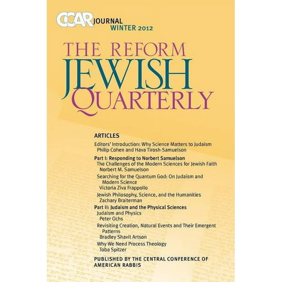 CCAR Journal : The Reform Jewish Quarterly - Winter 2012