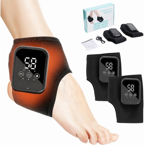CCCHCY Foot Massager for Neuropathy,3-in-1 Cordless Foot and Ankle Massager for Heel,Cordless Foot Massager with Heat and Vibration, Portable for Home Travel Use