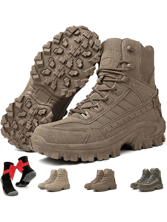 CCCHCY Mens Orthopedic Support Anti-Puncture Work Boots Waterproof Anti-Sprain Hiking Boots,for Outdoor Walking,Lightweight Comfortable
