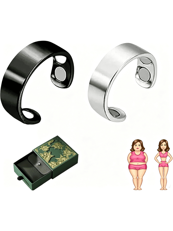 CCCHCY Vayro Magnetic Ring for Women and Men,,Adjustable Open Stainless Steel RingS, Improve Blood Circulation,Balance Sleep