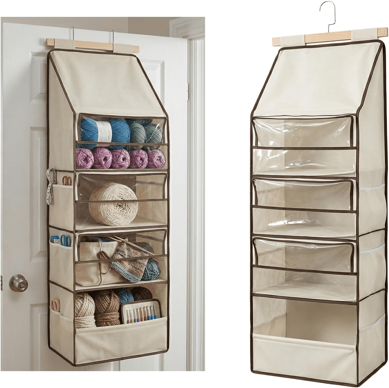 CCCHCY Yarn Heaven Storage Bag – Large Capacity Hanging Yarn Storage Organizer , for Yarn, Socks,  and Crafts