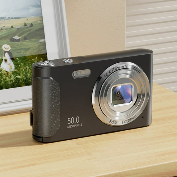 CCD HD Macro Digital Camera with 2.4-Inch Screen,16X Zoom,800W Effective Pixel,Selfie Beauty Filter Portable Camera