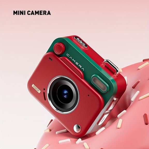 CCD Retro Mini Digital Camera for Beginners -32GB Memory Card Optional (no/32GB), Compact Point-and-shoot Camera, Support High-definition Video And Photos, 4 Colors