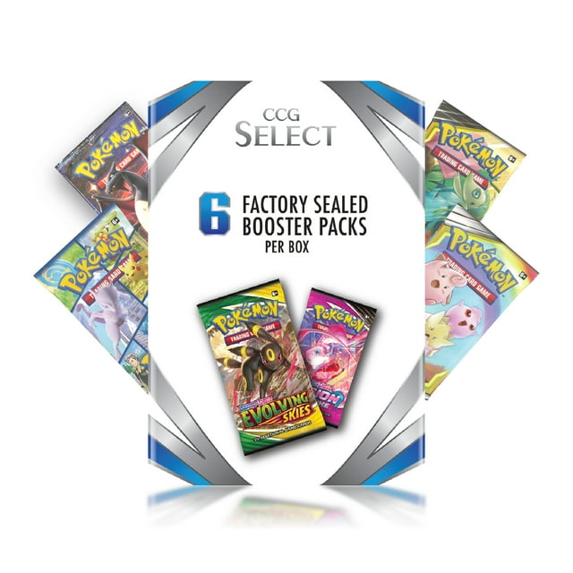 CCG Select 6 Packs of Pokemon Trading Card Game Booster Pack Bundle