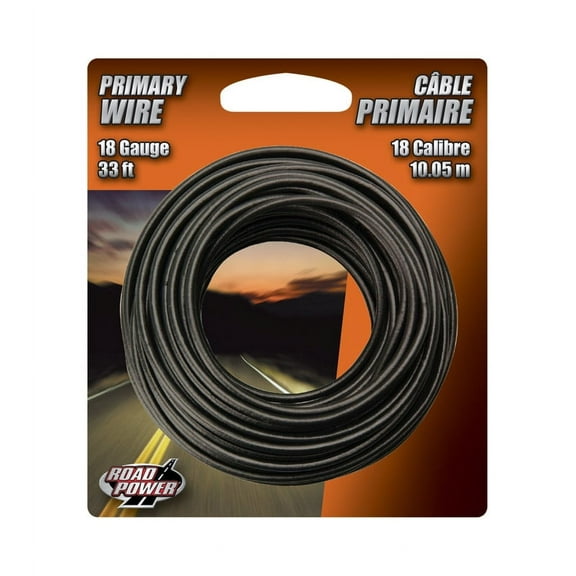Southwire Primary Wire Black PVC-Coated - 18 Gauge, 33 Ft
