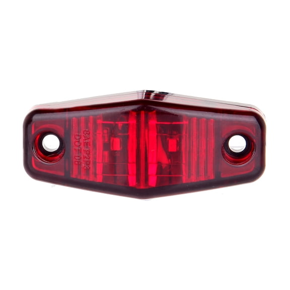 CCIYU 1 Pack Red 3 Light 6 LED Clearance ID Light Bar + 2 Pack Red Universal Fender Side Marker Assembly 2.51.06250.6875 - Fender marker Replacement fit for Trailer Bus Truck Boat