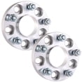 thumbnail interactive-video image 1 of 2pc 20mm Hubcentric Wheel Spacers 5x4.5 To 5x4.5 - For Jeep Compass, Mazda 3/6, RX-8 - Black Aluminum 1 of 6