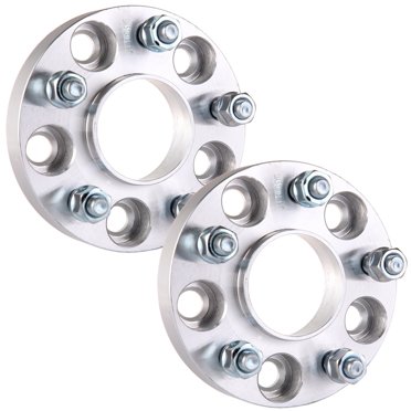 2pc 20mm Hubcentric Wheel Spacers 5x4.5 To 5x4.5 - For Jeep Compass, Mazda 3/6, RX-8 - Black Aluminum