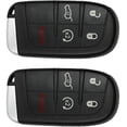 thumbnail image 1 of CCIYU 2 X Flip Key Fob Blade (CASE) 5 Buttons Replacement for Jeep for Compass for Trackhawk for Renegade for Fiat 500L for Smart Keyless Entry Remote Key Fob (M3N-40821302) with FCC: 7812A-40821302, 1 of 7