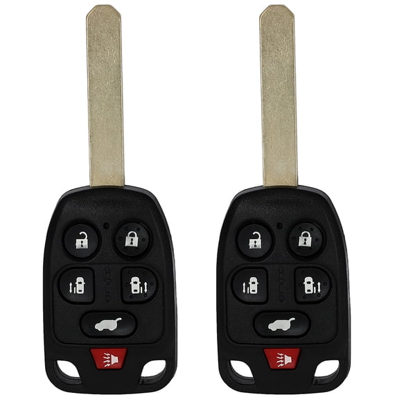 CCIYU 2 X Flip Key Fob Uncut Blade (SHELL CASE) 6 Buttons Replacement for 2011 2012 2013 2014 for Honda for Odyssey with FCC: N5F-A04TAA