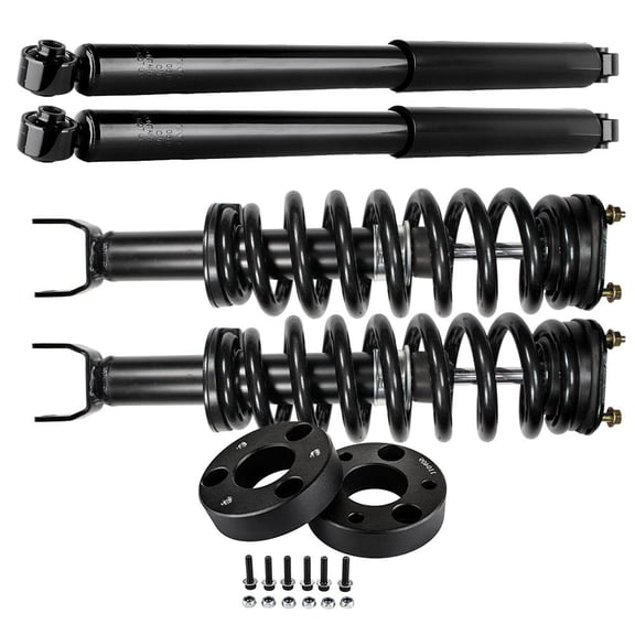 CCIYU 2" leveling kit+ Complete Struts Front Strut Spring Assembly Shock Absorber for Dodge Ram 1500 4x4 Models Only Fits select: 2012 DODGE RAM 1500 SPORT, 2015-2018 RAM 1500 SLT