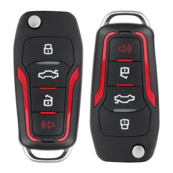 CCIYU 2 pcs Uncut 4 Buttons Keyless Entry Remote Fob Replacement for 2005-2013 for Ford for Mustang Series with OE ADP12548901S CWTWB1U331