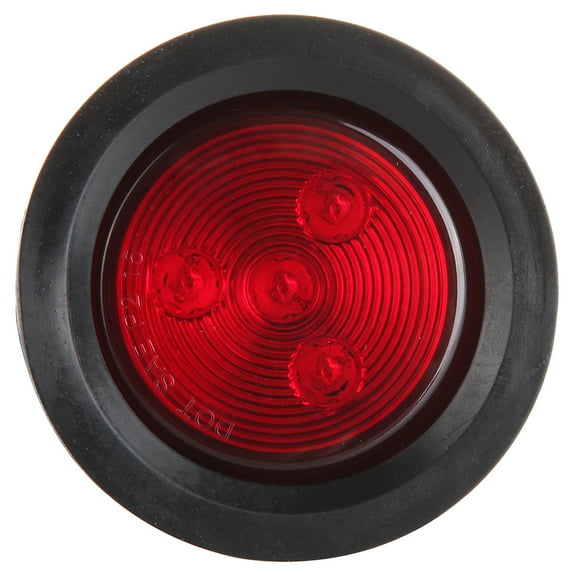 CCIYU 20Pcs Red Side Marker Light 2.5" Round 4 LED Custom Mini Stop Turn Brake Tail Light Kits