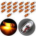 thumbnail image 1 of CCIYU 20pcs 6 Diode LED Amber Side Marker Light Waterproof Fish Shape Side Lamp Trailer Marker Lights Oval Clear Lens Clearance Indicator Lights, 1 of 5