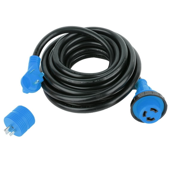 CCIYU 25Foot 30AMP RV Power Supply Cable Motorhome Extension Cord Terminal Gender