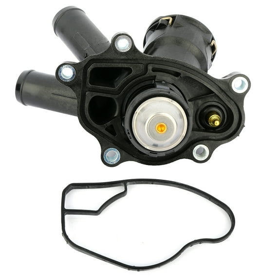 CCIYU 2712000315 Engine Coolant Thermostat Housing Cover Water Outlet Thermostat Housing Kit Replacement fit for Mercedes-Benz C250 2012-2015, for Mercedes-Benz SLK250 2012-2015