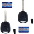 thumbnail image 1 of CCIYU 2PCS Uncut 3 Buttons Keyless Entry Remote Fob + 2PCS Lithium Battery Replacement for 04-2006 for Lexus RX330/ 07-2009 for Lexus RX350/ 06-2008 for Lexus RX400h/ 2010 for Lexus HYQ12BBT, 1 of 5