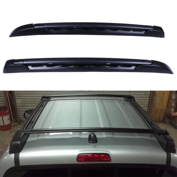 CCIYU 2Pcs Black Aluminum Roof Rack Cross Bar Car Top Luggage Carrier Rails Fit for Toyota Tacoma 2005-2021 Max Load up to 150LBS