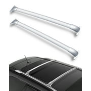 CCIYU 2Pcs Roof Rack Crossbars Fit for 2013-2019 for Nissan Pathfinder Sport Utility 4-Door 3.5LOnly Fit Models with Actual Side Rails Silver Aluminum Car Top Luggage Carrier Rails