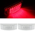 thumbnail image 1 of CCIYU 2pcs Clear Lens Red Lamps Side Fender Marker 6inch 12V 20LED Waterproof Turn Signal Indicator Light Clearance Lights Side Marker Assembly Compatible with Truck Bus Boat SUV ATV Trailer, 1 of 5