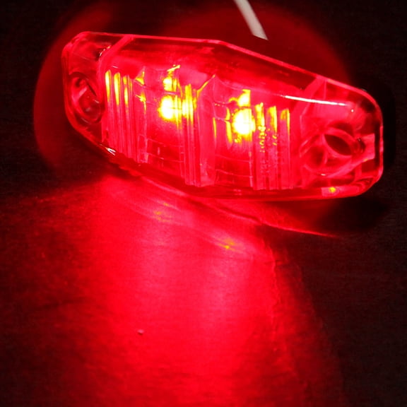 CCIYU 2x NEW 2 Diode Red LED Light Side marker Lamp 12V + 4x Trailer Clear/Amber LED Light Universal Mount Clearance Side Marker