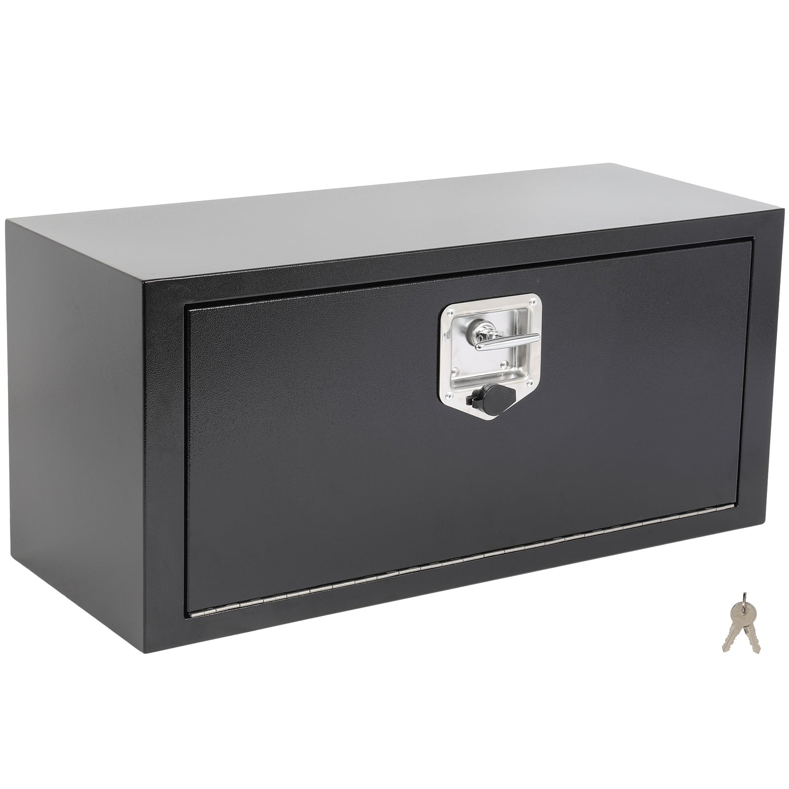 CCIYU 30 Inch Iron Truck Bed Toolboxes, Heavy Duty Truck Tool Box with Lock Keys, Storage Tool Box Chest Box Organizer for Pickup, RV, Truck Bed, Trailer, 30"x 12"x14", Black
