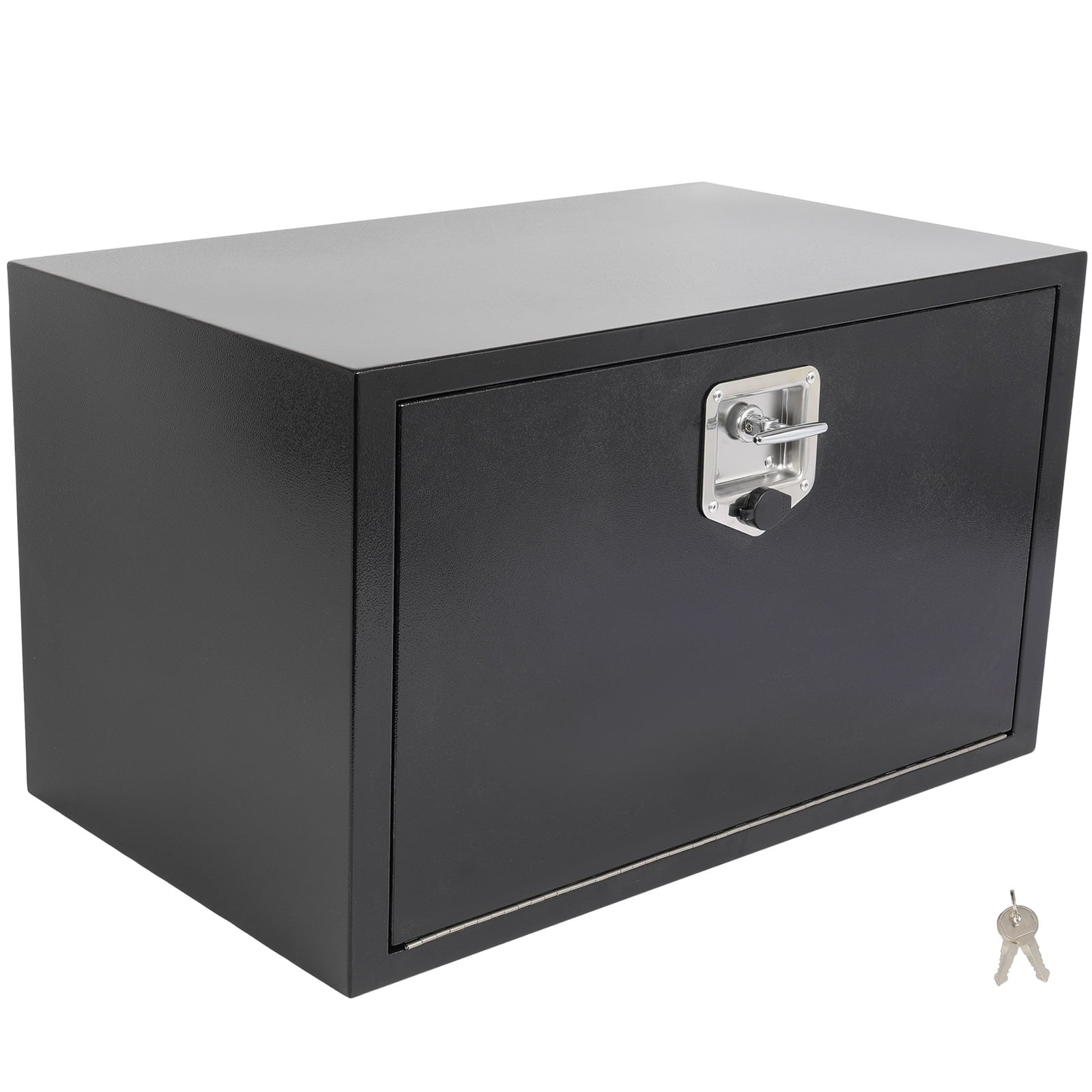 CCIYU 30 Inch Iron Truck Bed Toolboxes, Heavy Duty Truck Tool Box with Lock Keys, Storage Tool Box Chest Box Organizer for Pickup, RV, Truck Bed, Trailer, 30"x 18"x18", Black