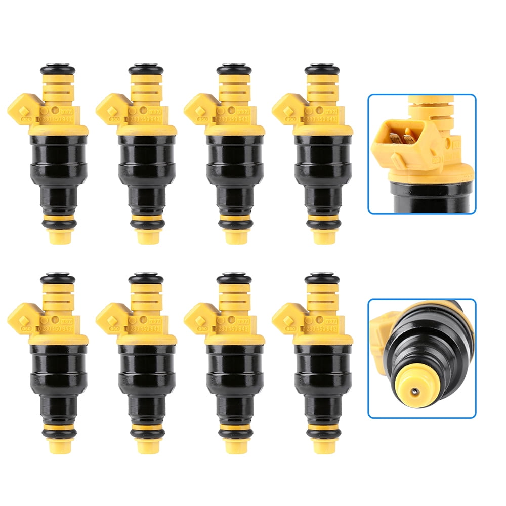 CCIYU 4 Holes Fuel Injectors fit for Ford for F-150/for Bronco/Crown Victoria/for E-150 for E-350 Club Wagon/for E-150 for E-350 Econoline Club Wagon/for E-350 Super Duty/Excursion,8Pcs